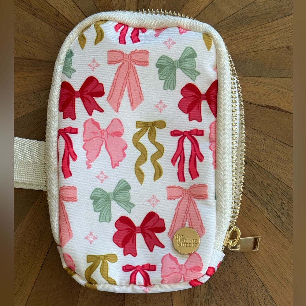The Darling Effect Bow Patterned Tumbler Fanny Pack - Multicolor